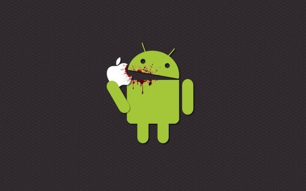 Android Eating Apple 1280×800