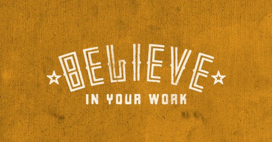 believe-gold typography by Brandon Rike