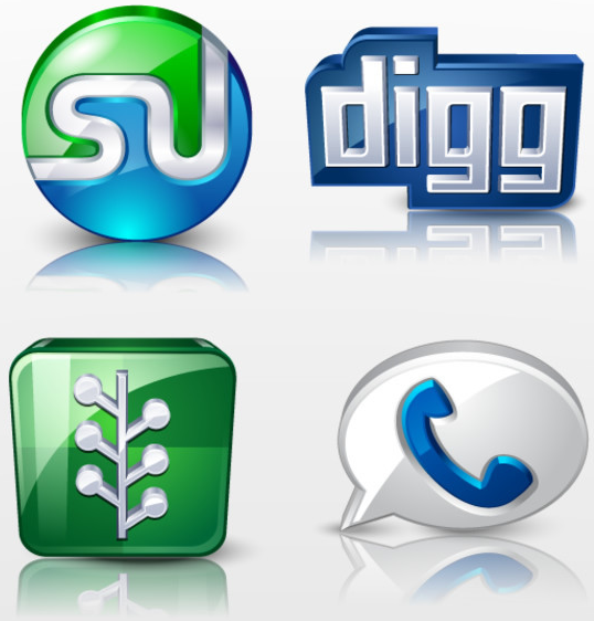 High Detail Social Icons