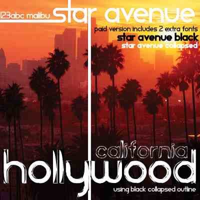 star avanue font