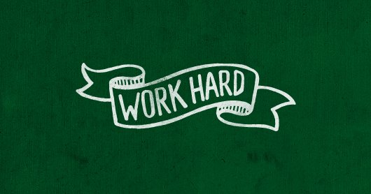 workhard-grn typography by Brandon Rike