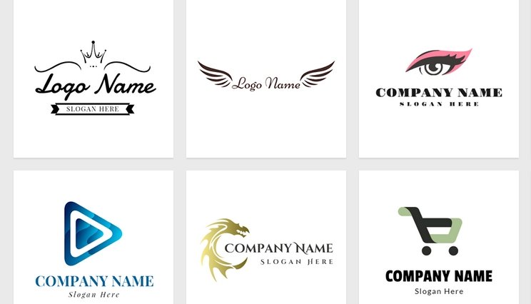 company logo maker with a swoosh