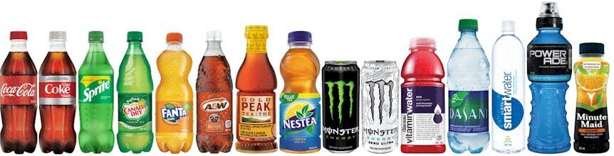 Soft drink brands and logos. Logos and brands of worldwide soft